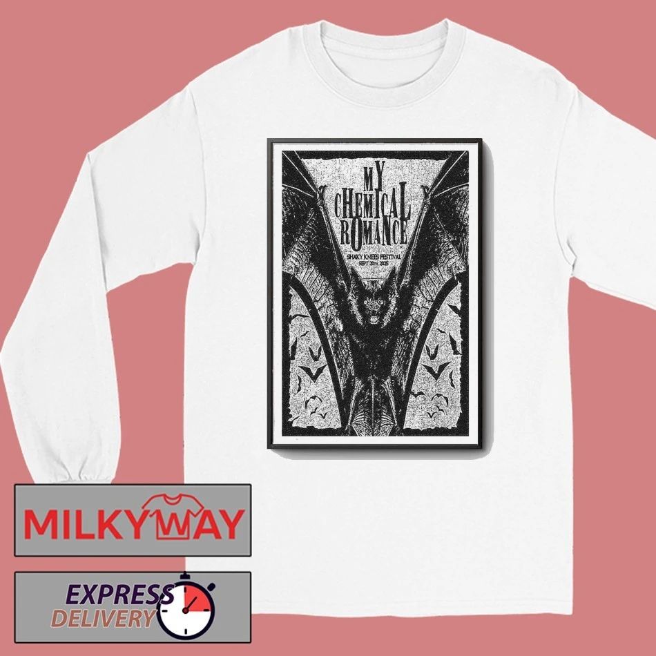 Poster My Chemical Romance at Shaky Knees Festival Sept 20, 2025 shirt Unisex , , , Long Sleeve Tee