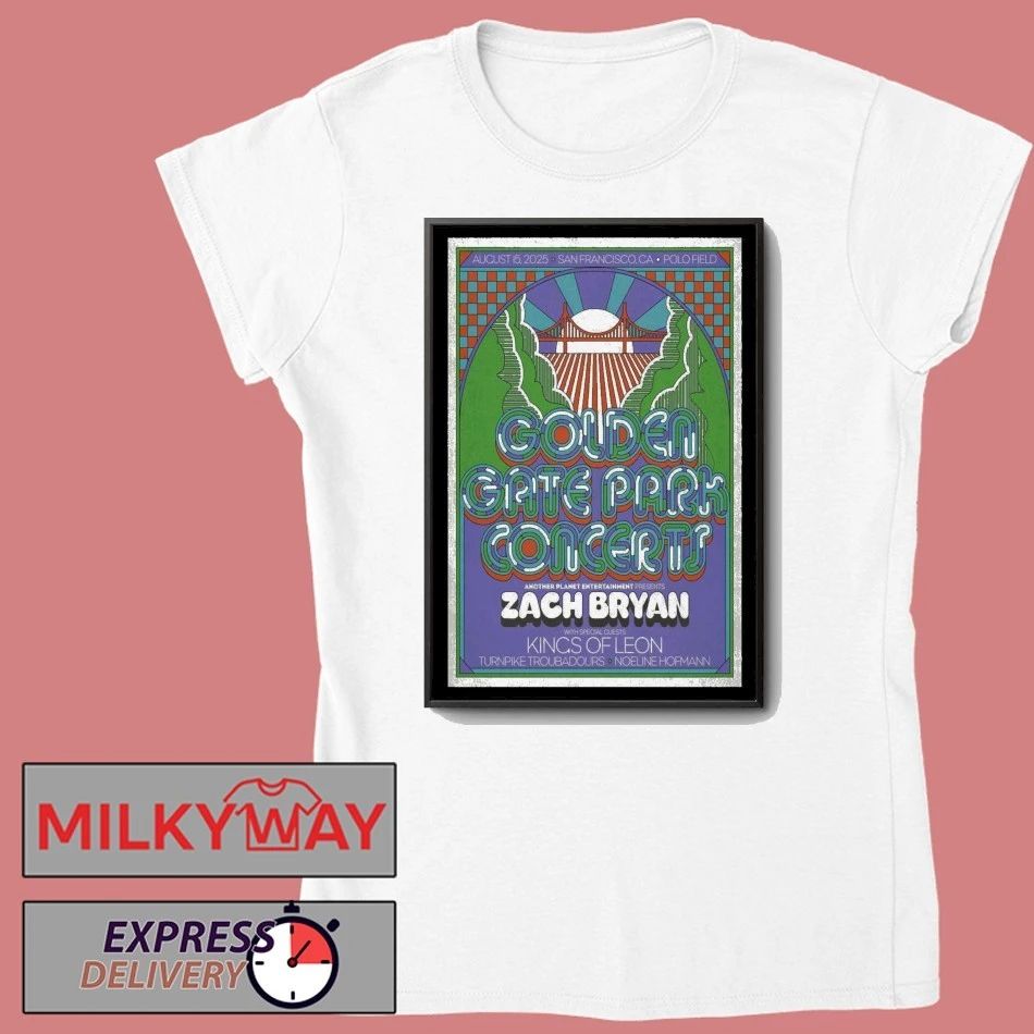 Zach Bryan & Kings Of Leon Event Golden Gate Park Show 2025 Poster shirt Unisex , , , Long Sleeve Tee