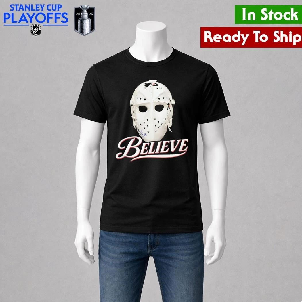 Ice Hockey Mask Believe Shirt Unisex , , , Long Sleeve Tee