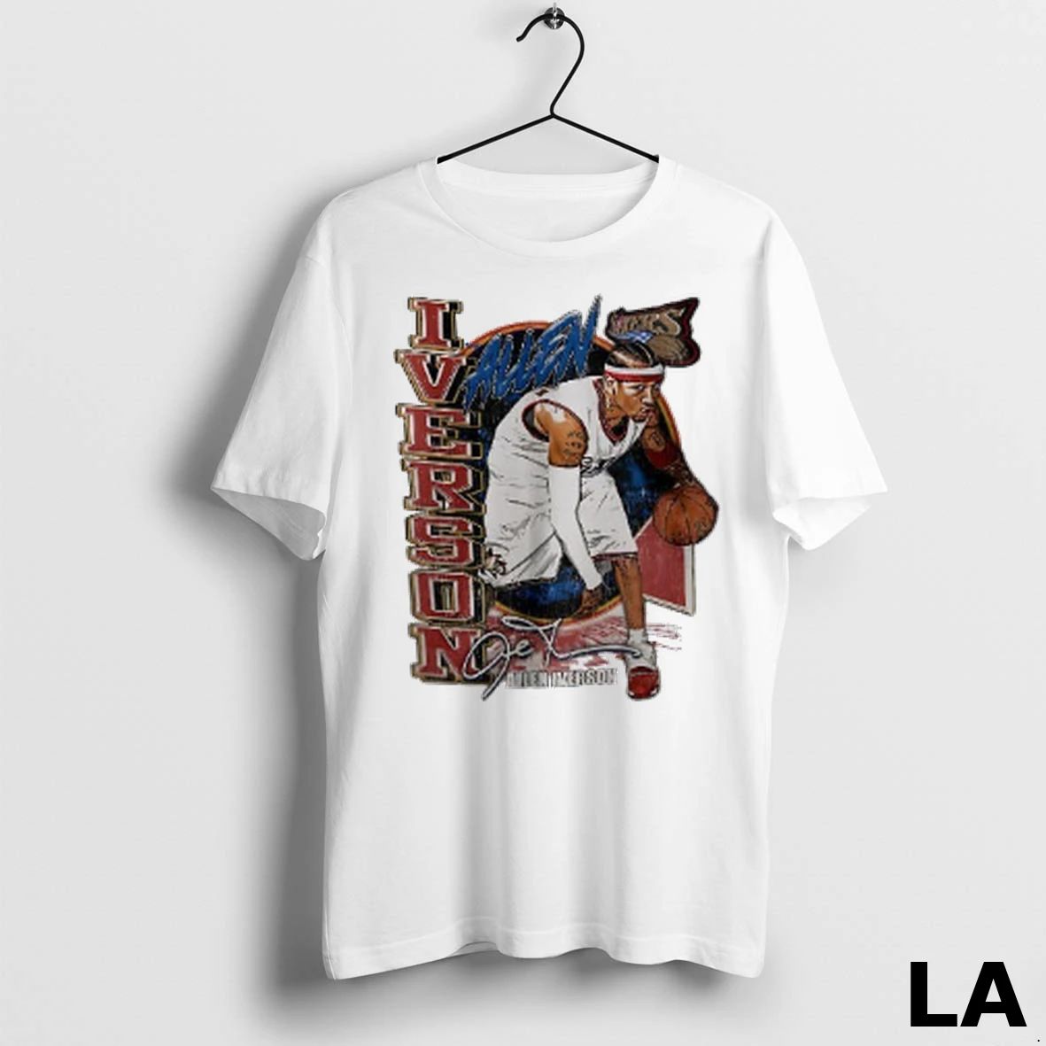 Original Allen Iverson Philadelphia 76ers Player Basketball Signature Unisex , , , Long Sleeve Tee