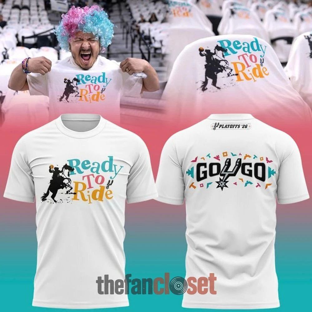 San Antonio Spurs Ready To Ride 2026 2 side Shirt Unisex , , , Long Sleeve Tee