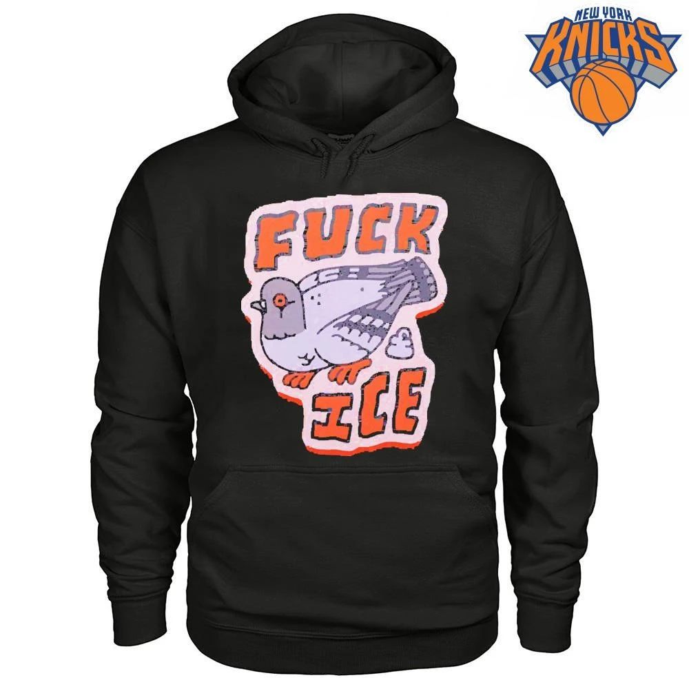 Fuck ICE Pigeon Pooping Anti Border Patrol Political Cartoon Streetwear Shirt