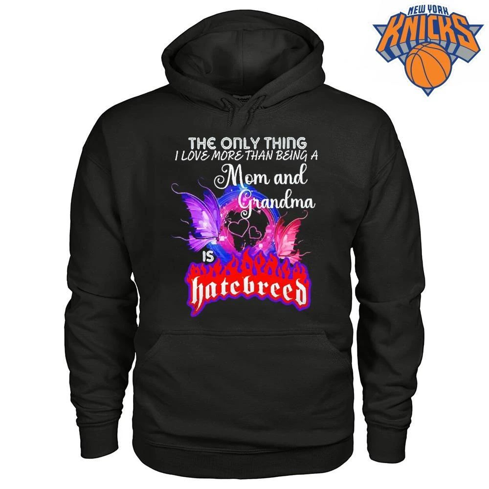 Mom and Grandma butterfly fire parody Hatebreed band shirt