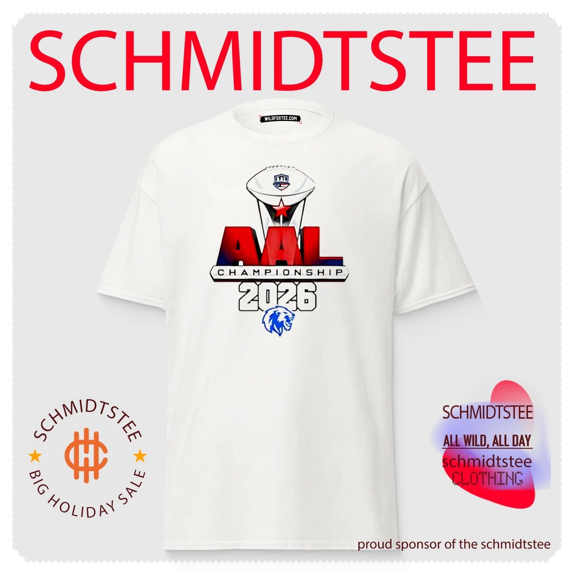 Columbus Lions 2026 AAL Champions trophy shirt