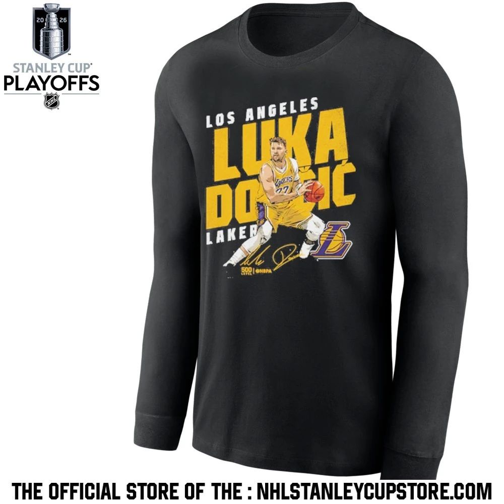 Luka Doncic Los Angeles Lakers Slant 2026 Shirt Unisex , , , Long Sleeve Tee