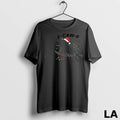 Original Black Crow F Caw F Funny Retro Christmas Lights Santa Hat Unisex , , , Long Sleeve Tee