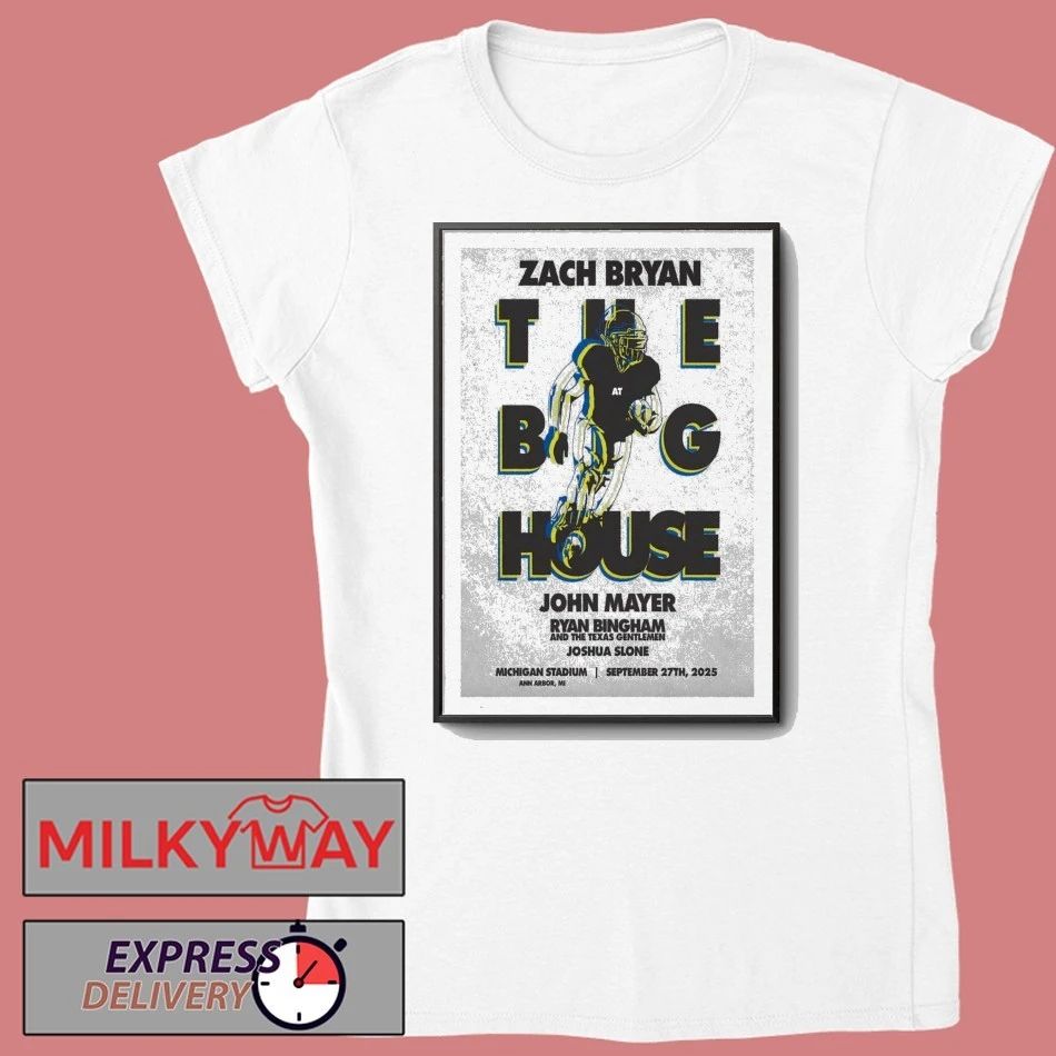 Zach Bryan Sep 27 2025 Michigan Stadium Ann Arbor MI Poster shirt Unisex , , , Long Sleeve Tee