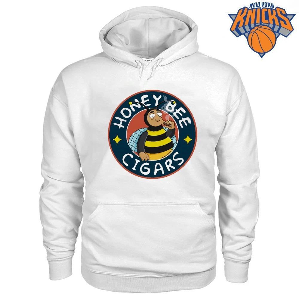 Honey Bee Cigars Retro Smoking Cartoon Mascot Brand Logo Shirt