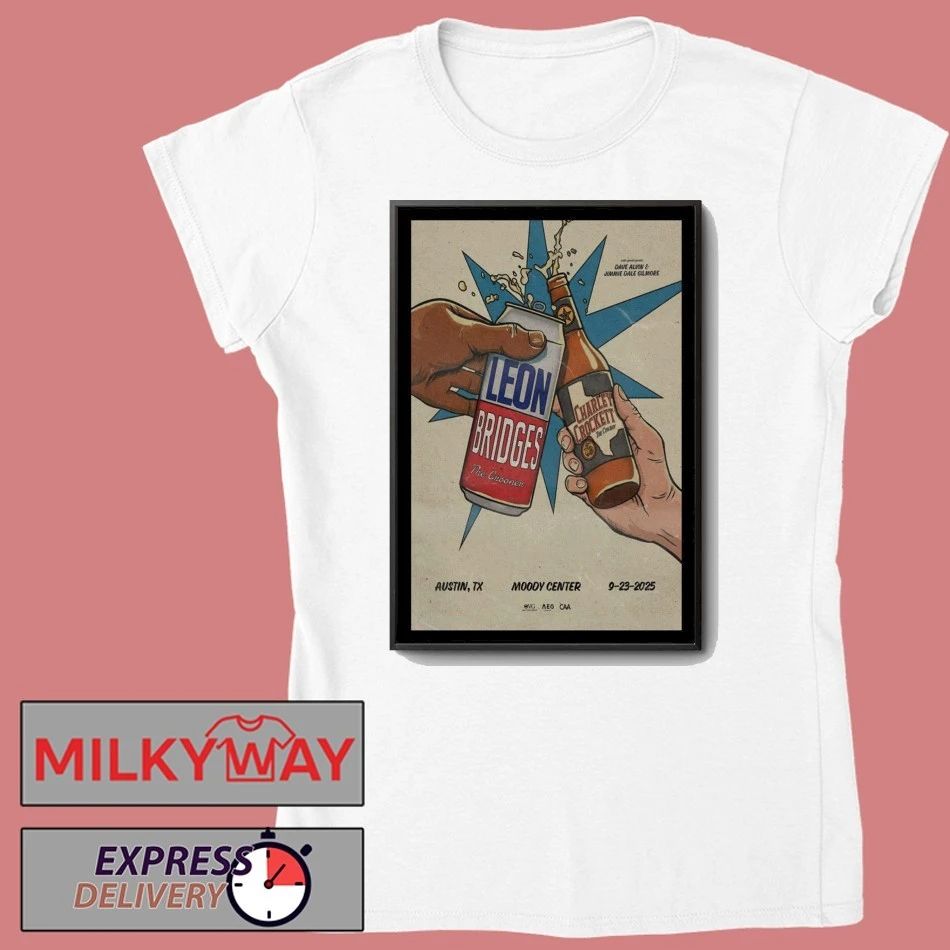 2025 Austin, Texas Leon Bridges & Charley Crockett Poster shirt Unisex , , , Long Sleeve Tee