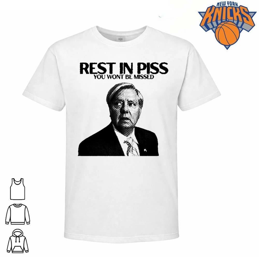 Lindsey Graham Rest in Piss You Wont Be Missed Political Cartoon Shirt
