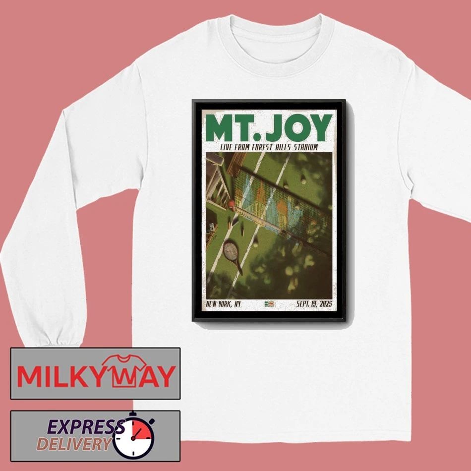 Mt. Joy Sept 19, 2025 Forest Hills Stadium, New York, NY Poster shirt Unisex , , , Long Sleeve Tee