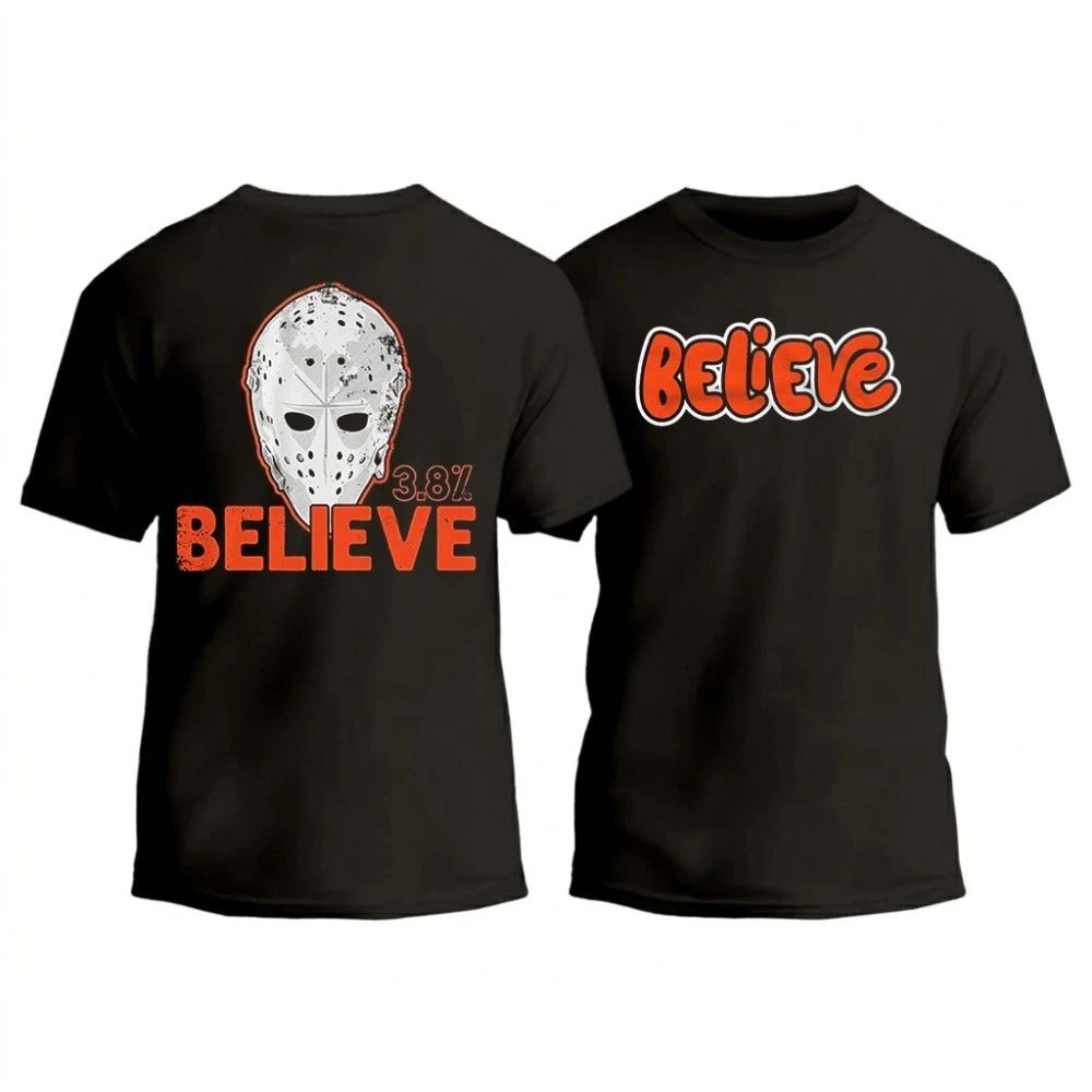 Bernie Parent Believe Mask 3.8 Flyers Hockey Shirt Unisex , , , Long Sleeve Tee