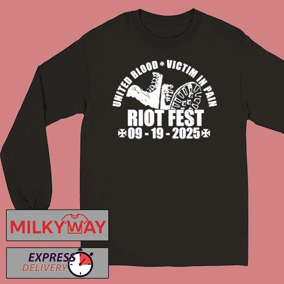 Victim In Pain 25 Years Tour Chicago, IL 2025 Agnostic Front Unisex , , , Long Sleeve Tee