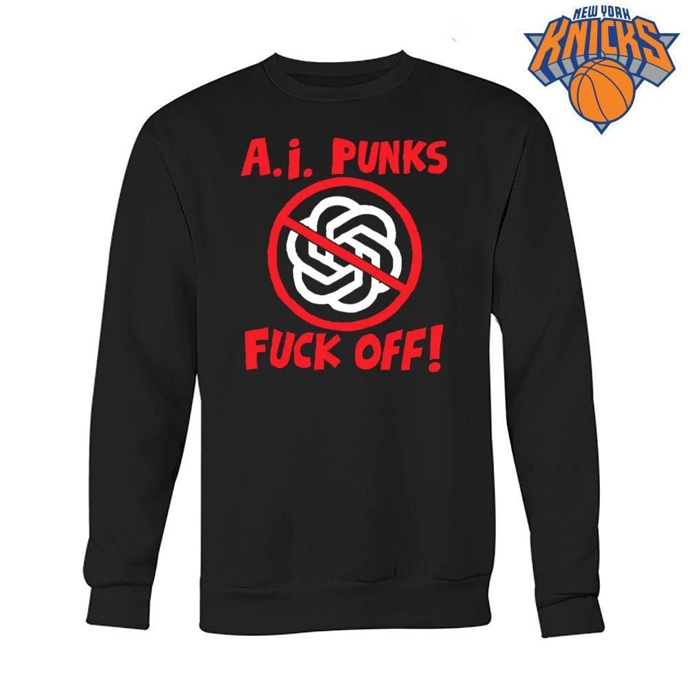 Anti AI Punks Fuck Off Anti Artificial Intelligence Logo shirt