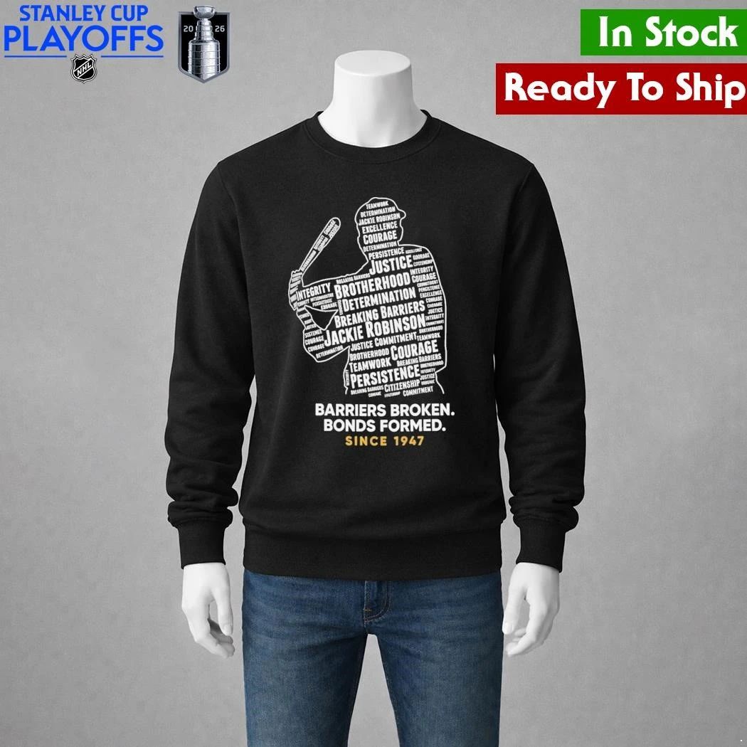 Jackie Robinson Day Barriers Broken Bonds Formed Since 1947 Shirt Unisex , , , Long Sleeve Tee