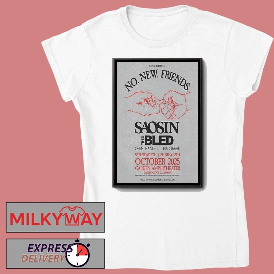 Saosin Oct 11-12 2025 Garden Amp In Garden Grove CA Poster shirt Unisex , , , Long Sleeve Tee