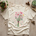 Vintage Flower Boho Comfort Tee Shirt Aesthetic Retro Style Gift Top Unisex , , , Long Sleeve Tee