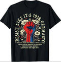 Resist Like It's 1938 Germany Floral Boho Funny Retro Unisex , , , Long Sleeve Tee