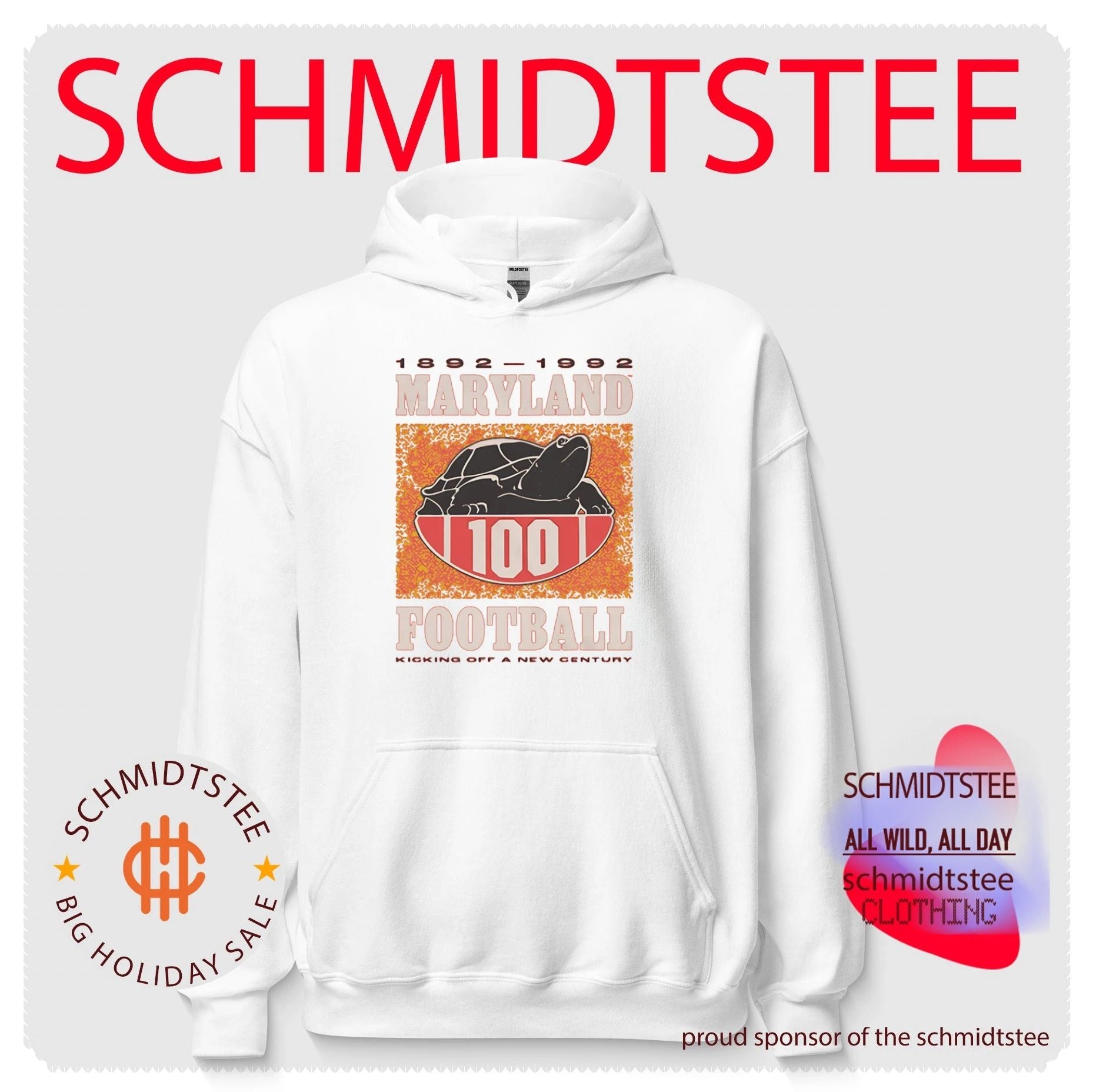 Maryland Football 1892-1992 Kicking off a new century Centennial shirt