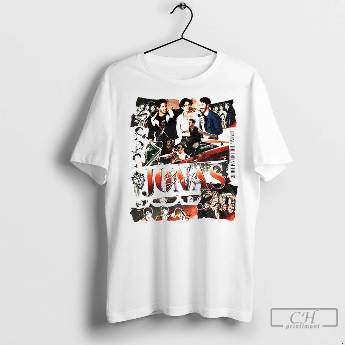 Premium Jonas Brothers 20th Anniversary Vintage Living The Dream Tour Unisex , , , Long Sleeve Tee