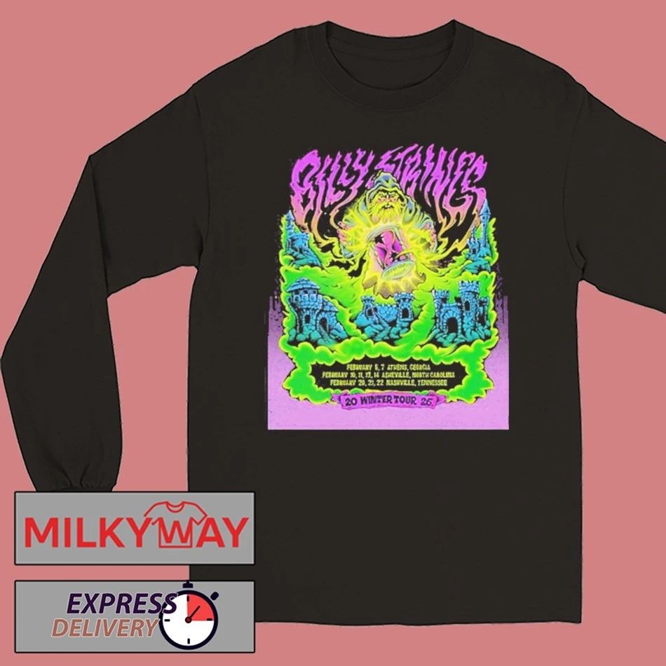 Billy Strings 2026 Winter Tour Schedule Tour shirt Unisex , , , Long Sleeve Tee