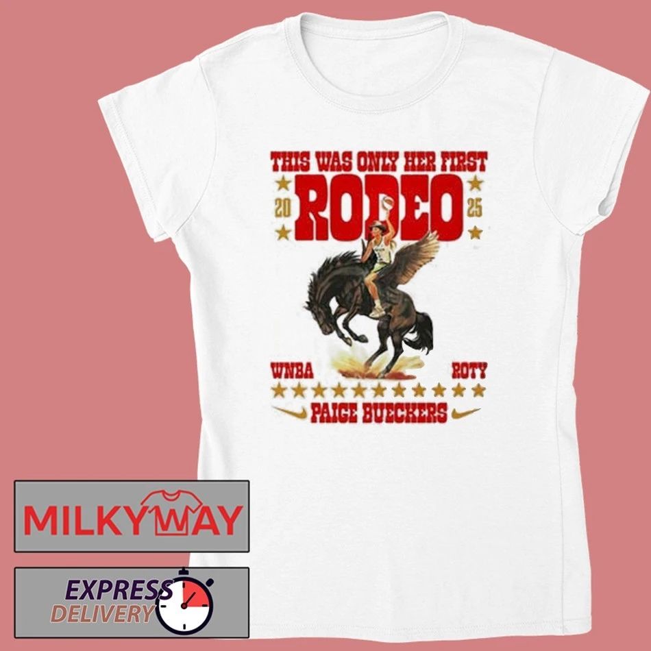 Paige Bueckers This Was Only Her First 2025 Rodeo WNBA ROTY Rookie Of The Year shirt Unisex , , , Long Sleeve Tee