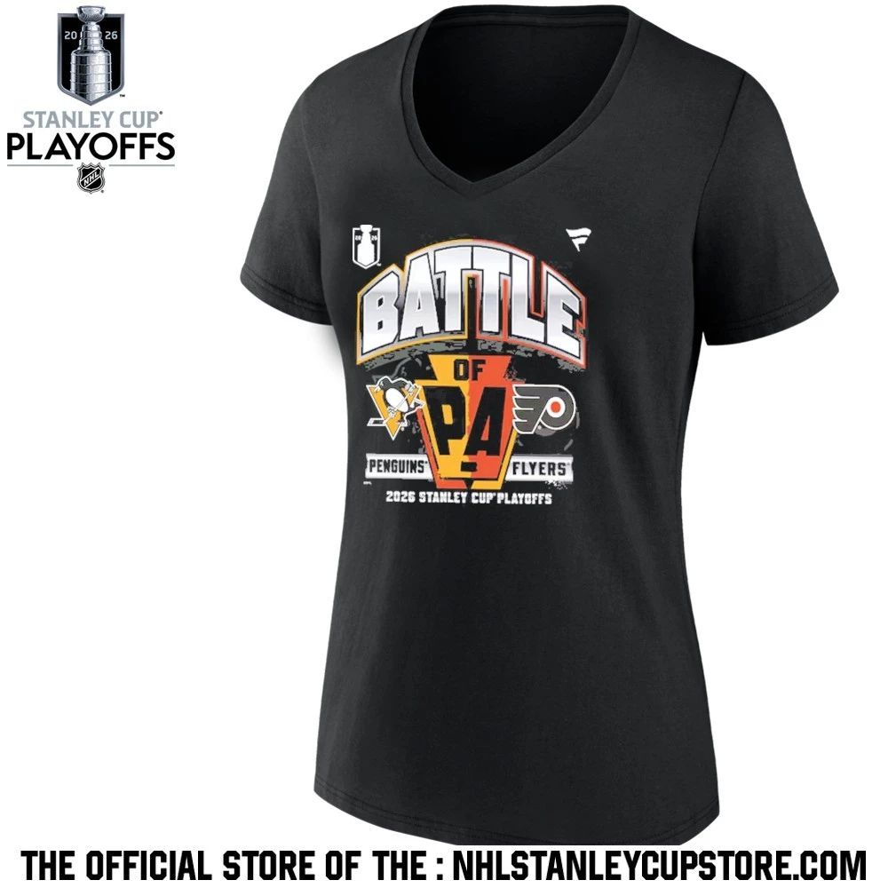 Penguins Vs Flyers Battle of PA NHL Stanley Cup Playoffs 2026 Shirt Unisex , , , Long Sleeve Tee