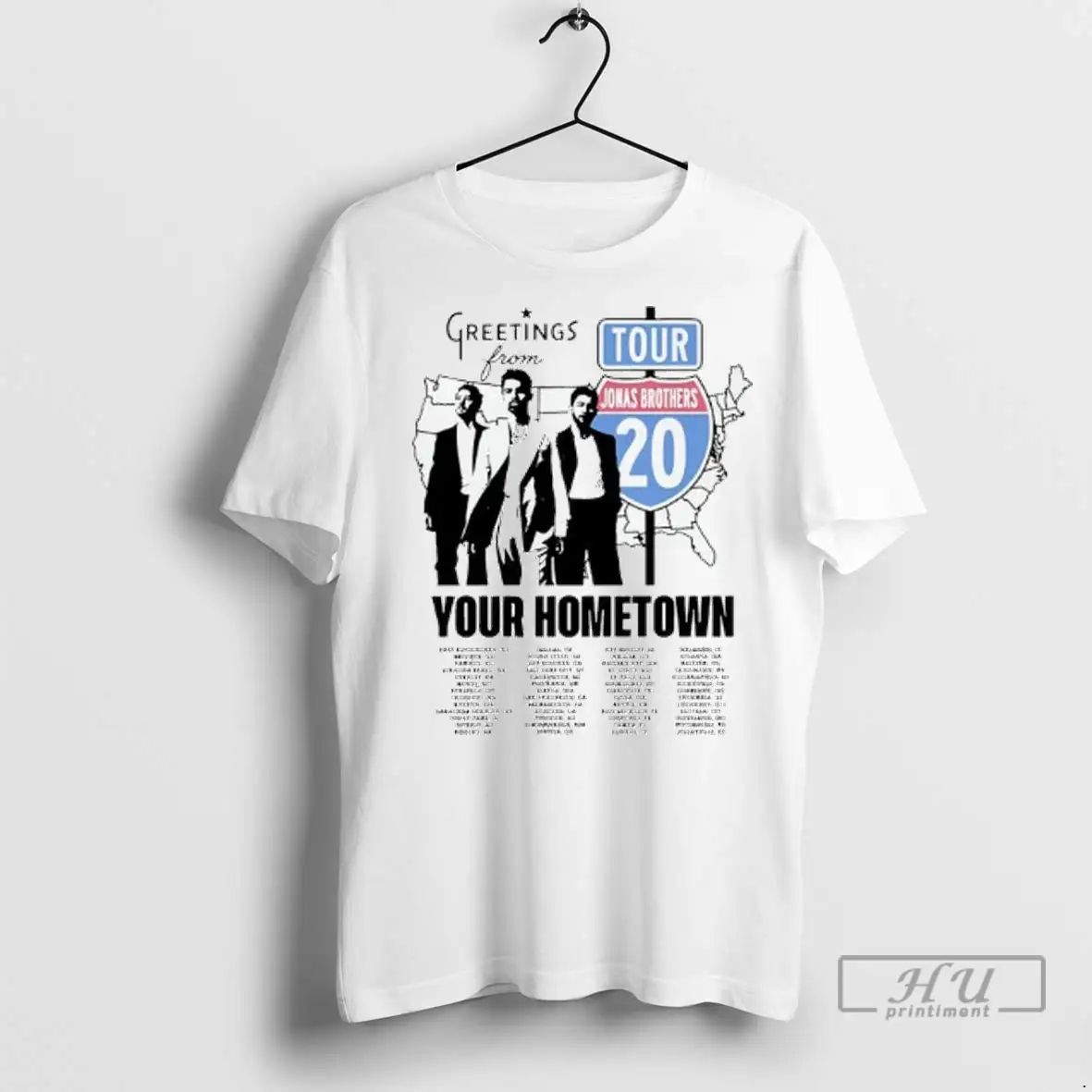 Officials Jonas Brothers Greetings From Your Hometown Route 20 Tour T Shirts Unisex , , , Long Sleeve Tee