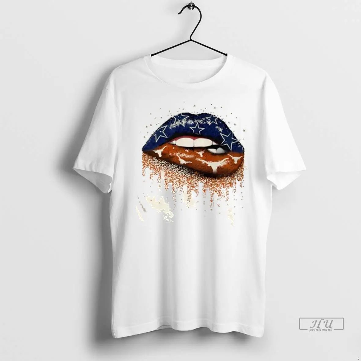 Trending Dallas Cowboys X Texas Longhorns Lips T Shirt Unisex , , , Long Sleeve Tee