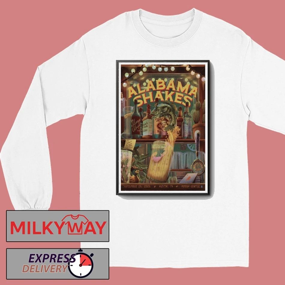 Alabama Shakes Moody Center Concert Poster shirt Unisex , , , Long Sleeve Tee