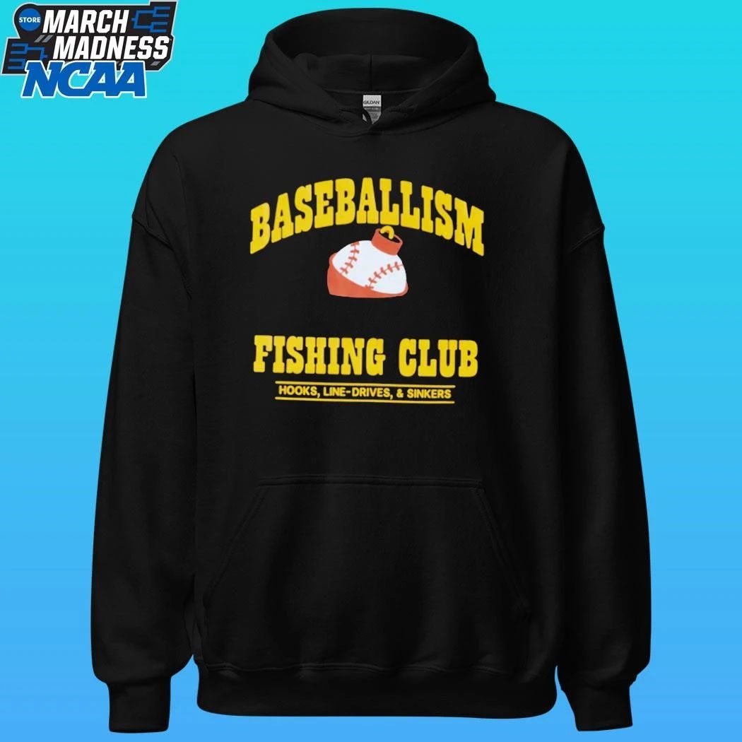 Baseballism Fishing Club Hooks Line Drives And Sinkers Shirt Unisex , , , Long Sleeve Tee
