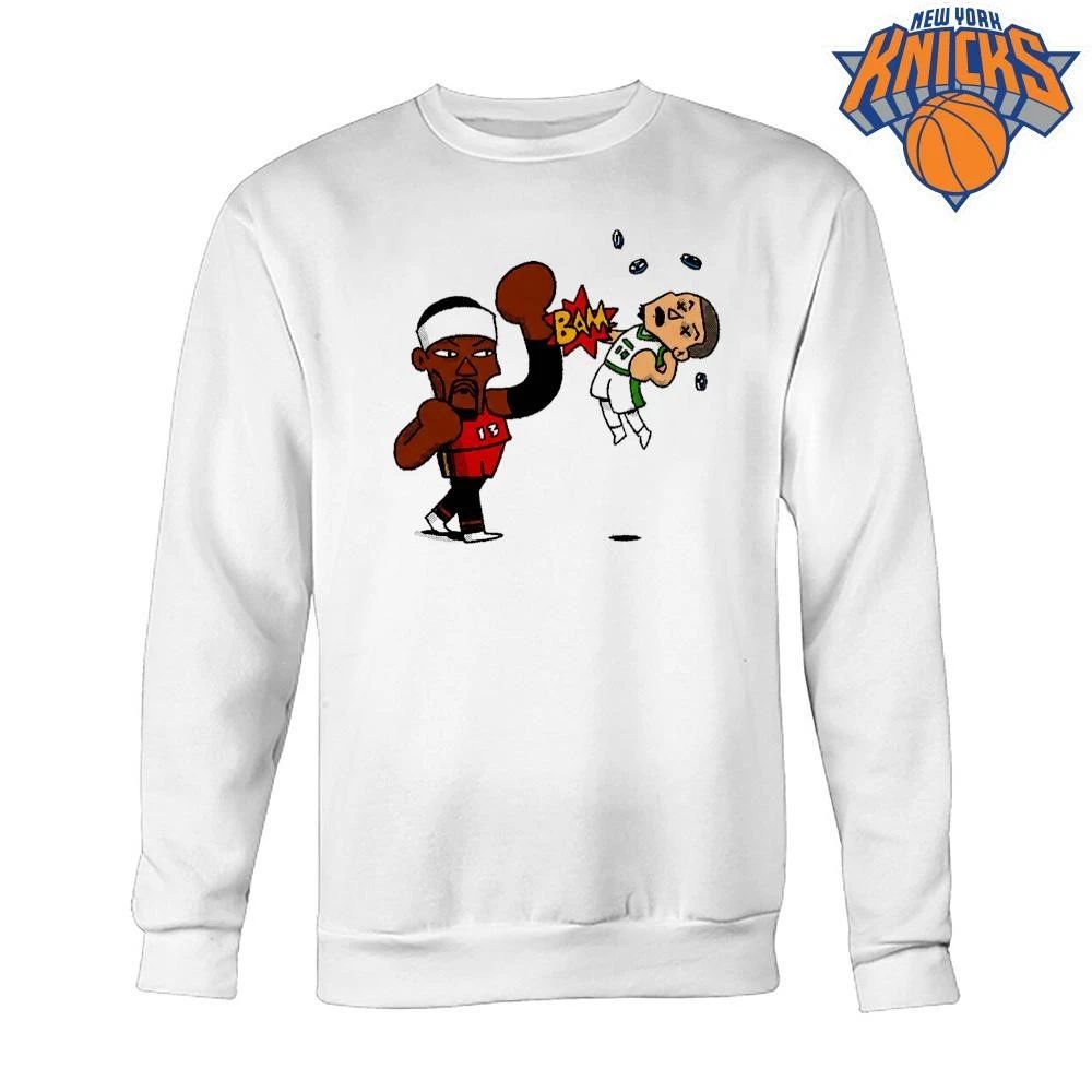 Funny Cartoon Basketball Dunk Bam Punch Meme Sports Graphic Shirt