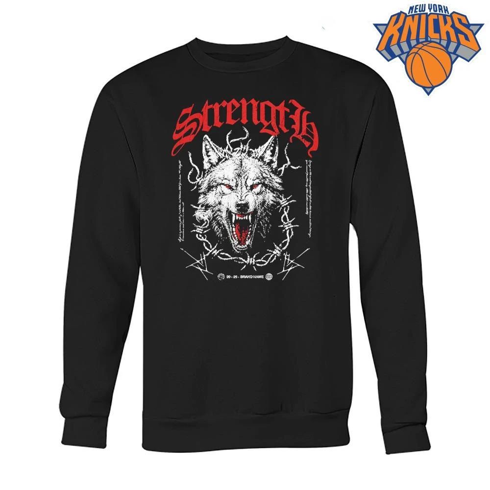 Strength Gothic Red Red Eye Wolf Shirt