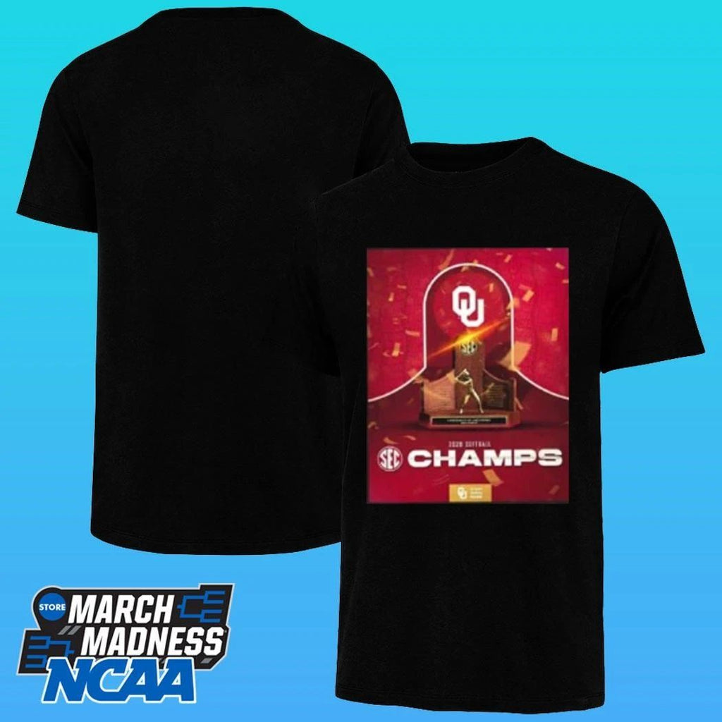 2026 Softball Champions Oklahoma Sooners 2026 Sec Regular Season Champions Black Shirt Unisex , , , Long Sleeve Tee