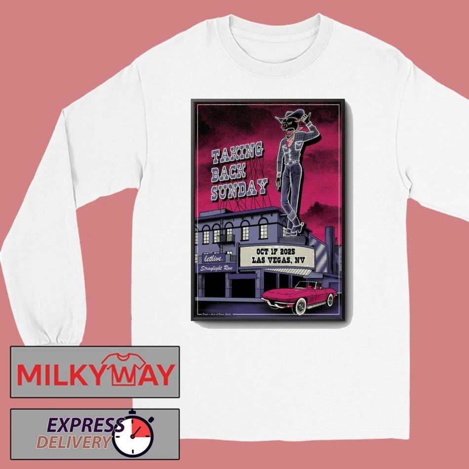 Taking Back Sunday Oct 17 2025 Fontainebleau Las Vegas, NV Poster shirt Unisex , , , Long Sleeve Tee