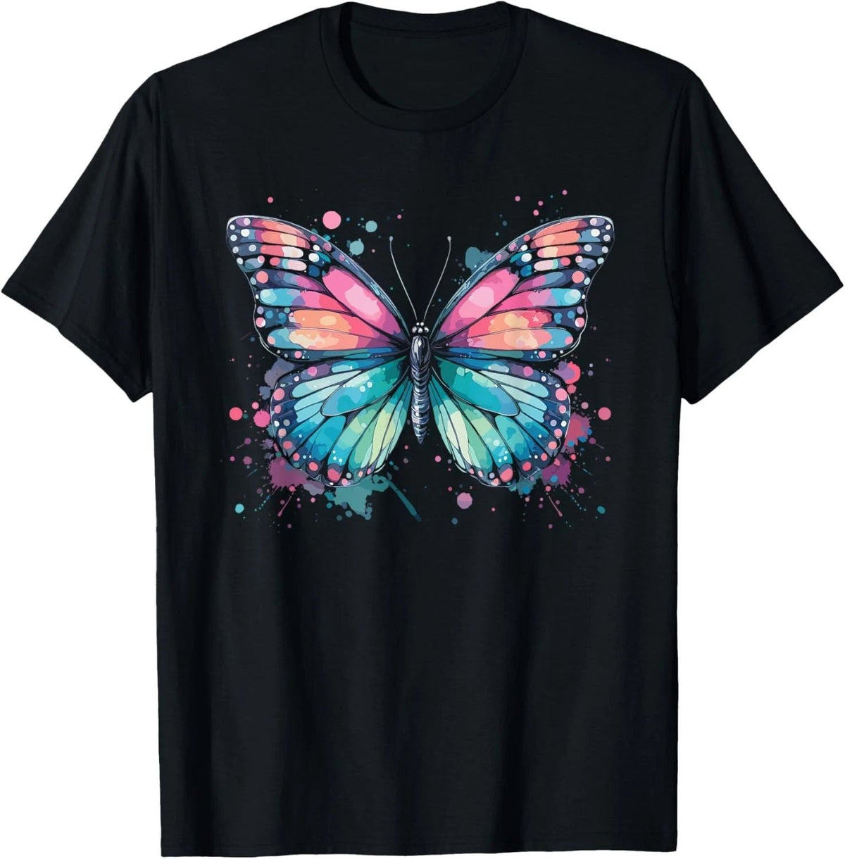 Butterfly Watercolor Design – Boho Aesthetic Art Unisex , , , Long Sleeve Tee