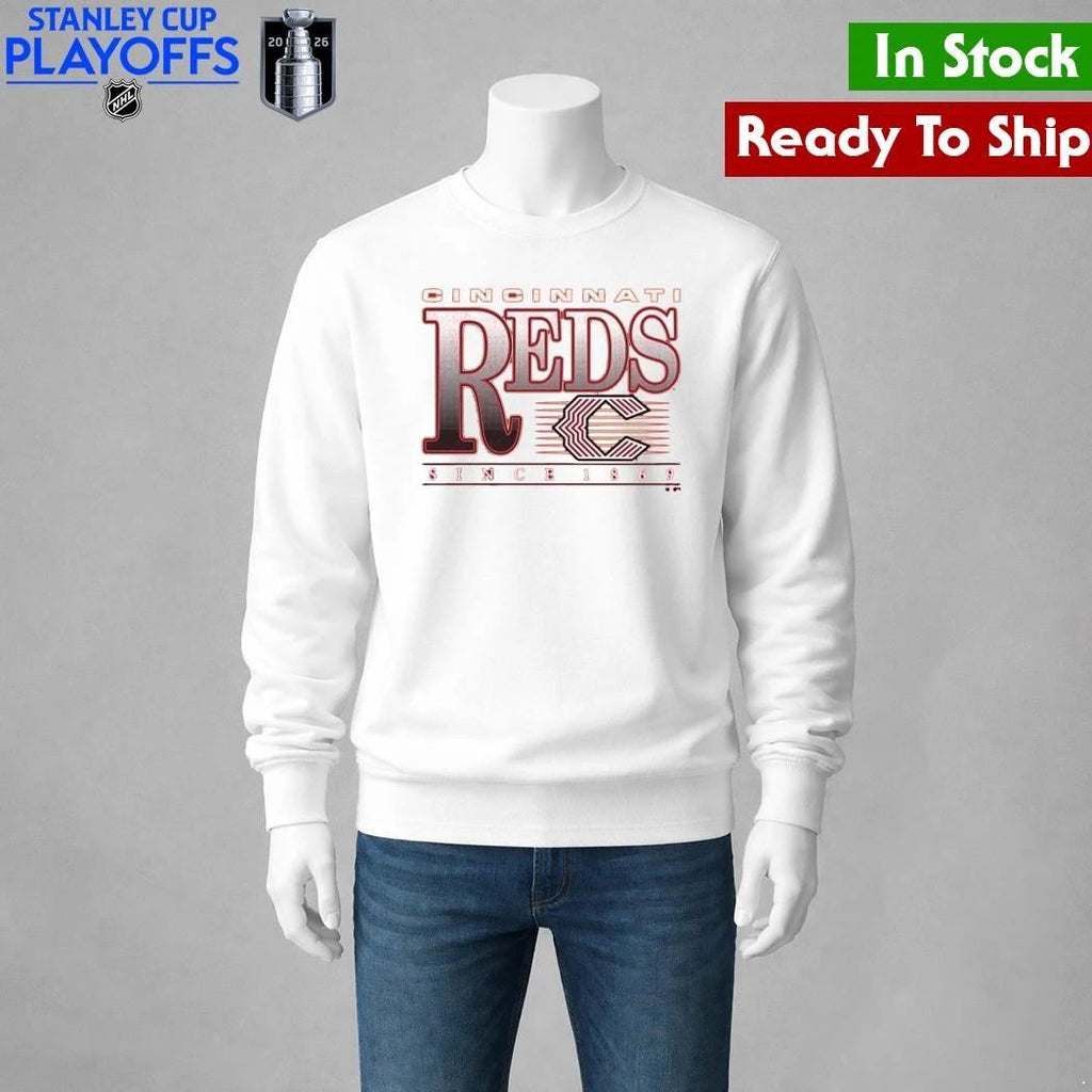 Cincinnati Reds Mens Red City Connect B&T Wynwood Shirt Unisex , , , Long Sleeve Tee