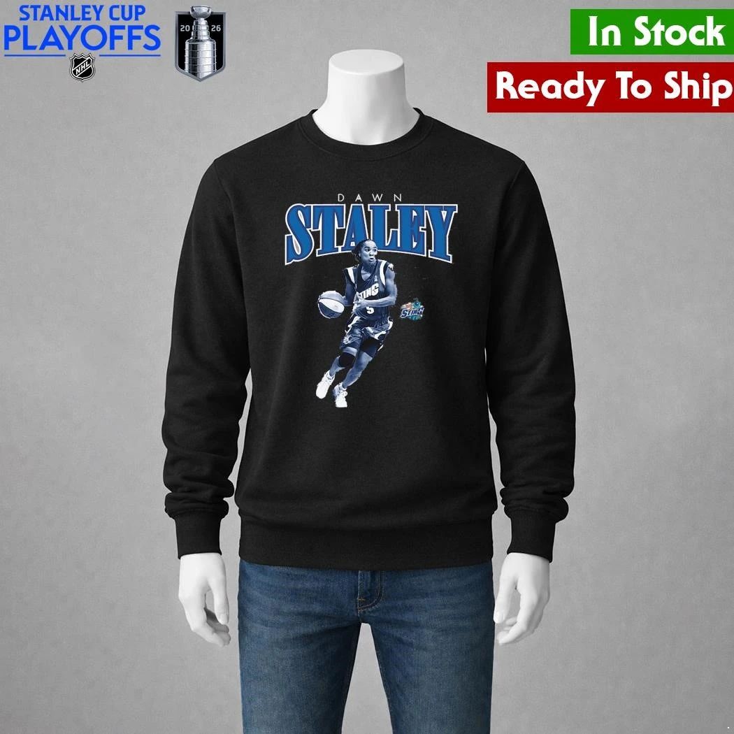 Dawn Staley Charlotte Sting Mitchell & Ness Court Origins Player Boyfriend Shirt Unisex , , , Long Sleeve Tee