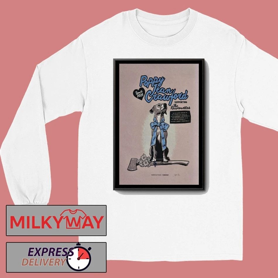 Poster Poppy Jean Crawford Tour September 2025 shirt Unisex , , , Long Sleeve Tee