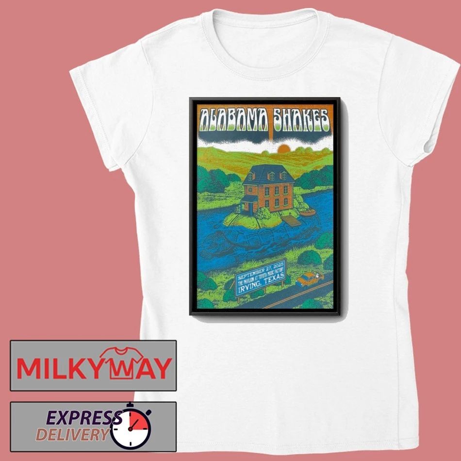 Alabama Shakes 2Sept 27 2025 Irving Texas New Poster shirt Unisex , , , Long Sleeve Tee