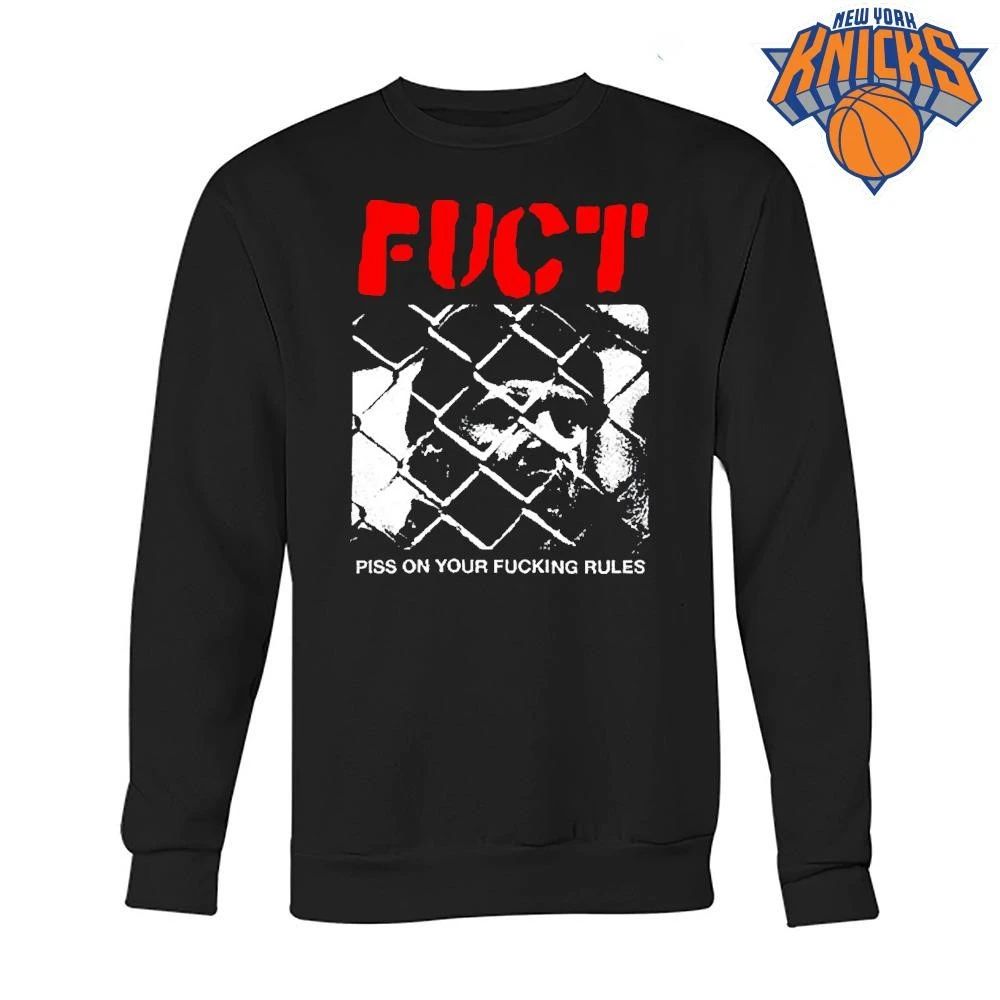 Vintage FUCT Piss On Your Fucking Rules Chain Link Fence Punk Rock Streetwear Shirt
