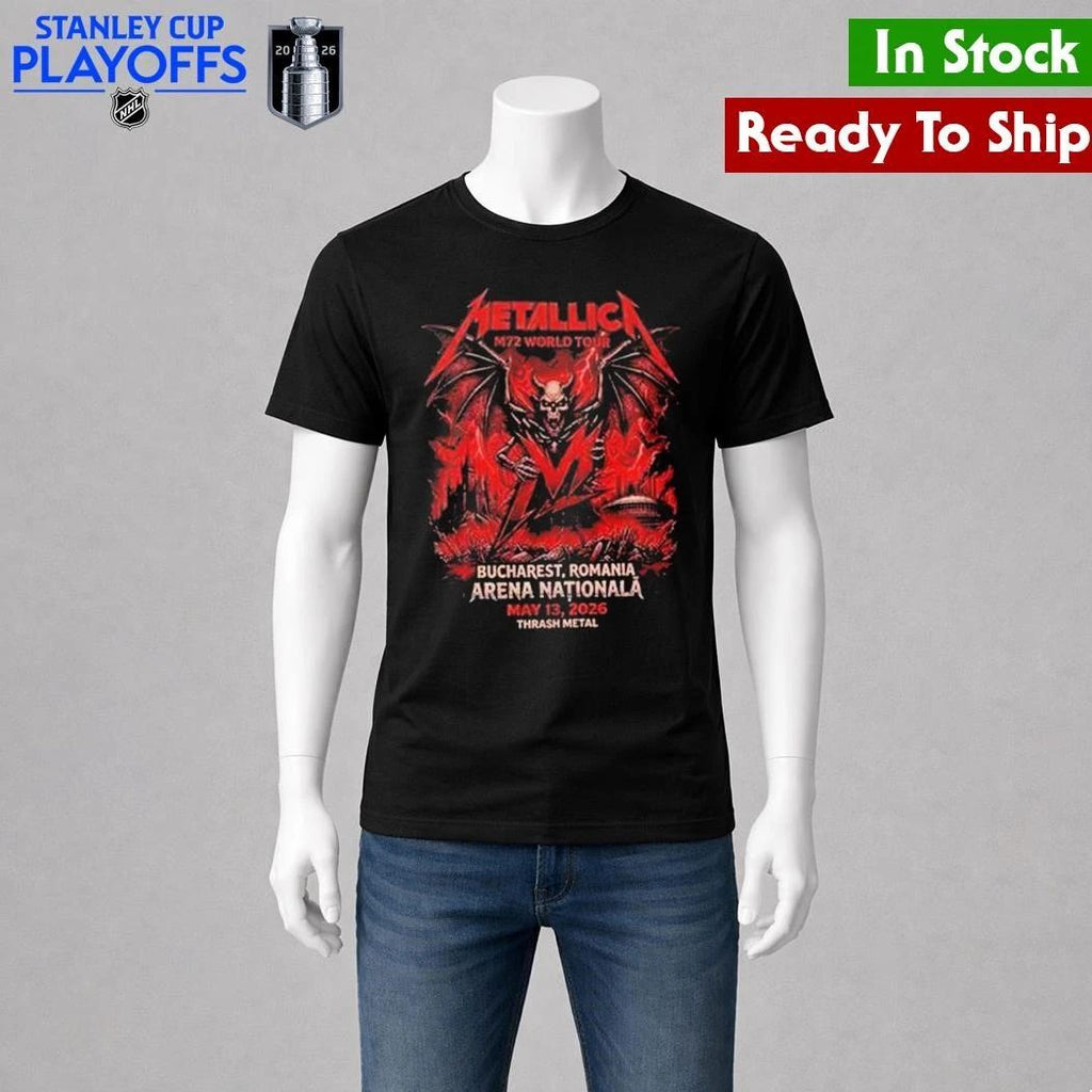 Metallica M72 World Tour Bucharest Romania On May 13 2026 At Arena Nationala Bucuresti Romania Shirt