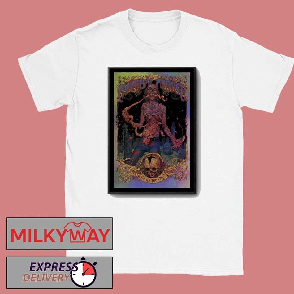 Cannibal Corpse Fall Tour 2025 Poster Foil shirt Unisex , , , Long Sleeve Tee