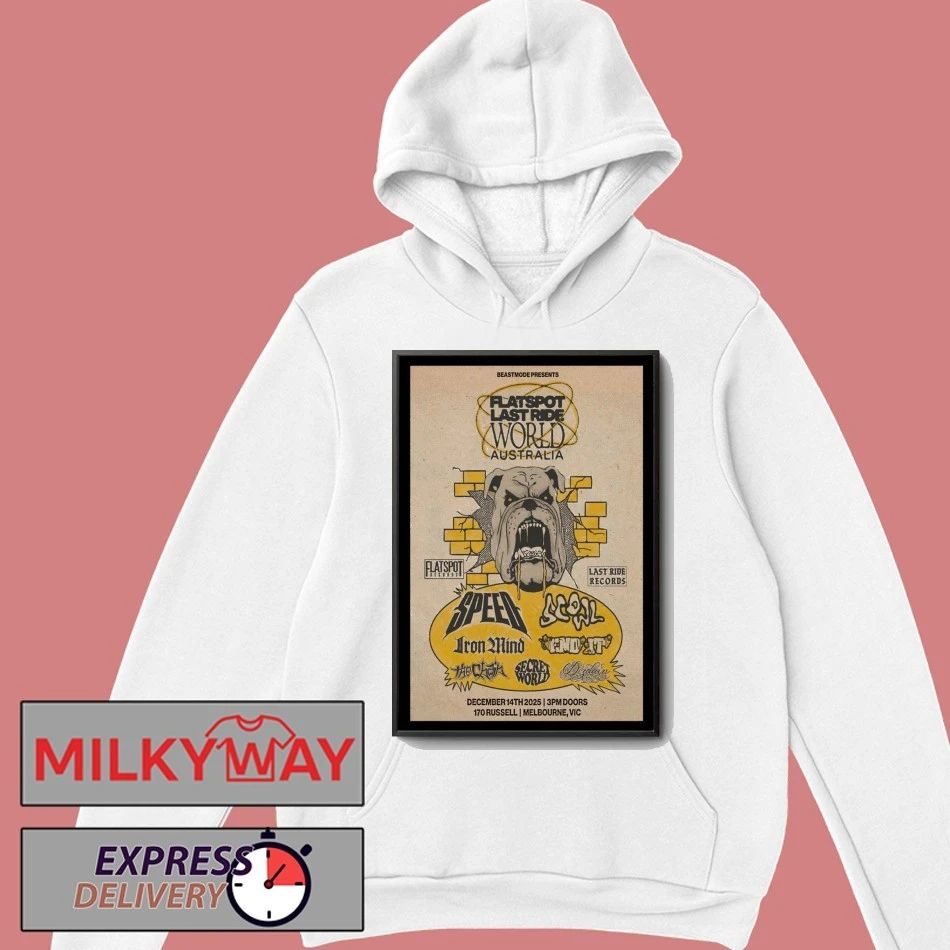 Flatspot Records Melbourne, VIC Australia 2025 Tour Poster shirt Unisex , , , Long Sleeve Tee