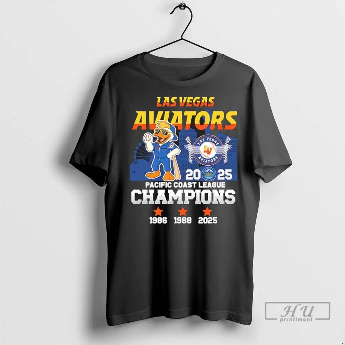 Officials Las Vegas Avitors 2025 Pacific Coast League 3x Champions Mascot T Shirts Unisex , , , Long Sleeve Tee