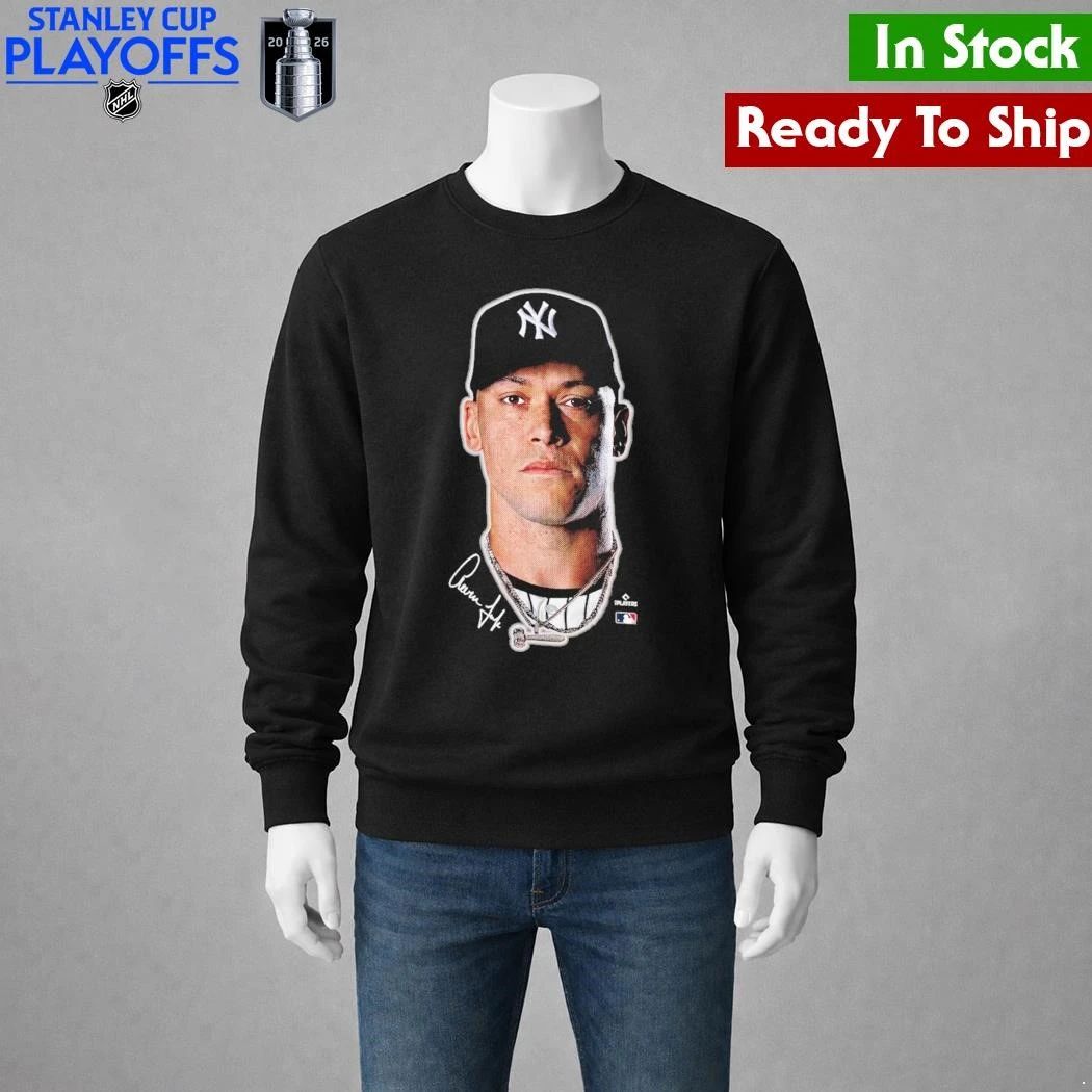 New York Yankees Aaron Judge Outerstuff Black Headliner Shirt Unisex , , , Long Sleeve Tee