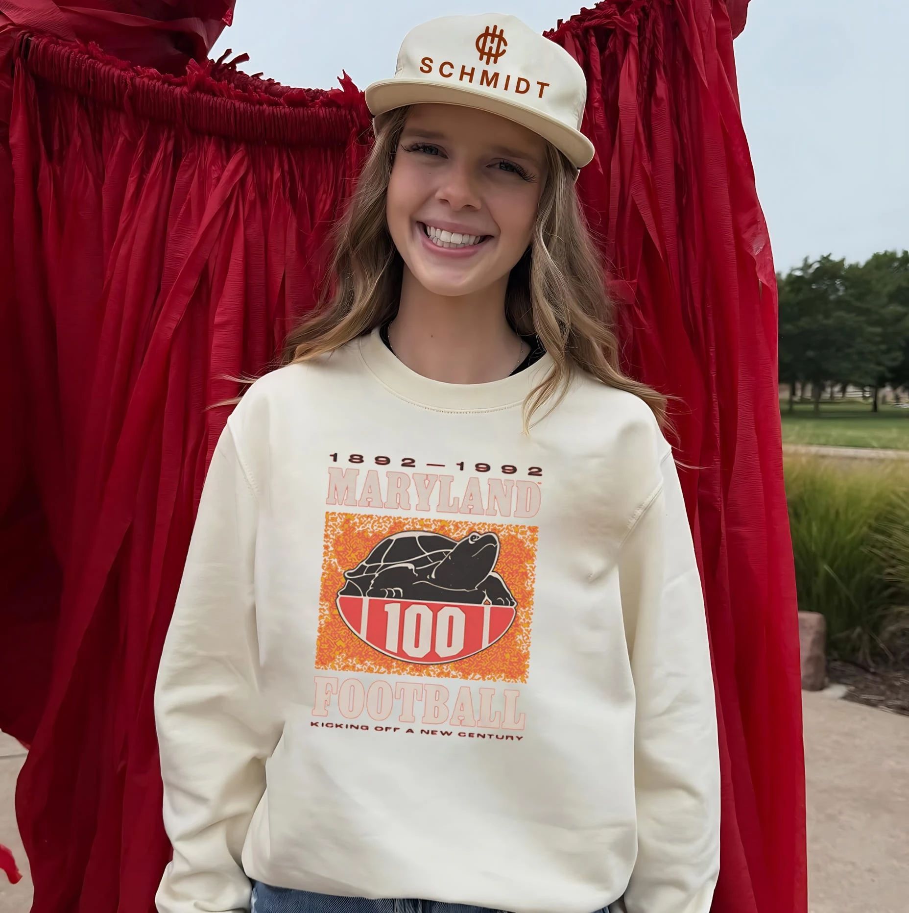 Maryland Football 1892-1992 Kicking off a new century Centennial shirt