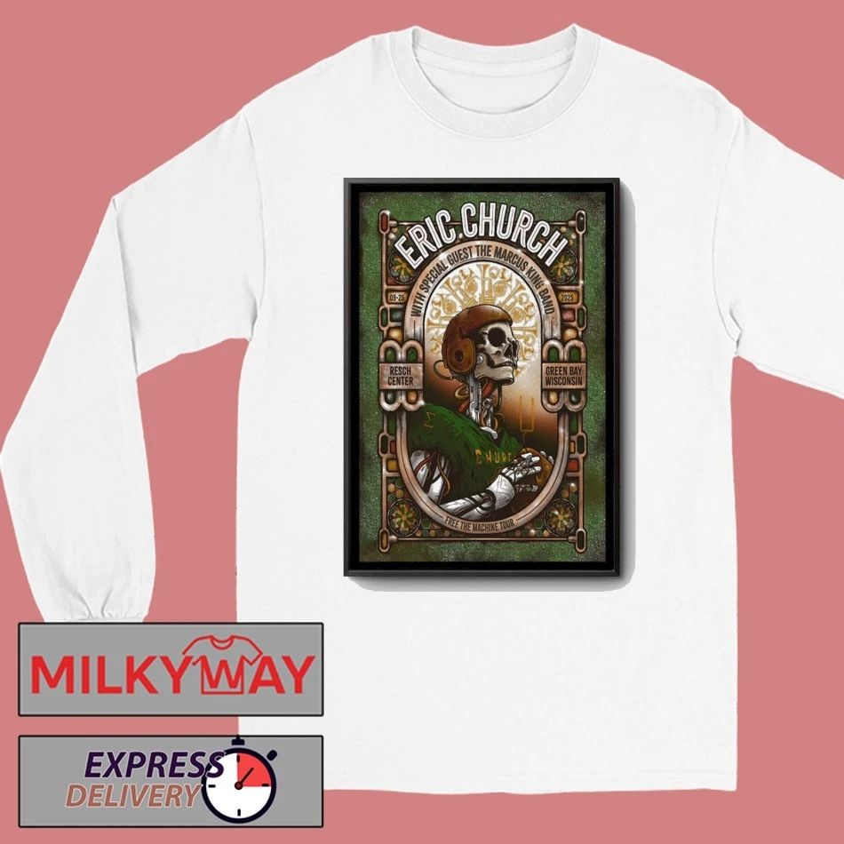 Eric Church Sept 25 2025 Resch Center Green Bay WI Poster shirt Unisex , , , Long Sleeve Tee