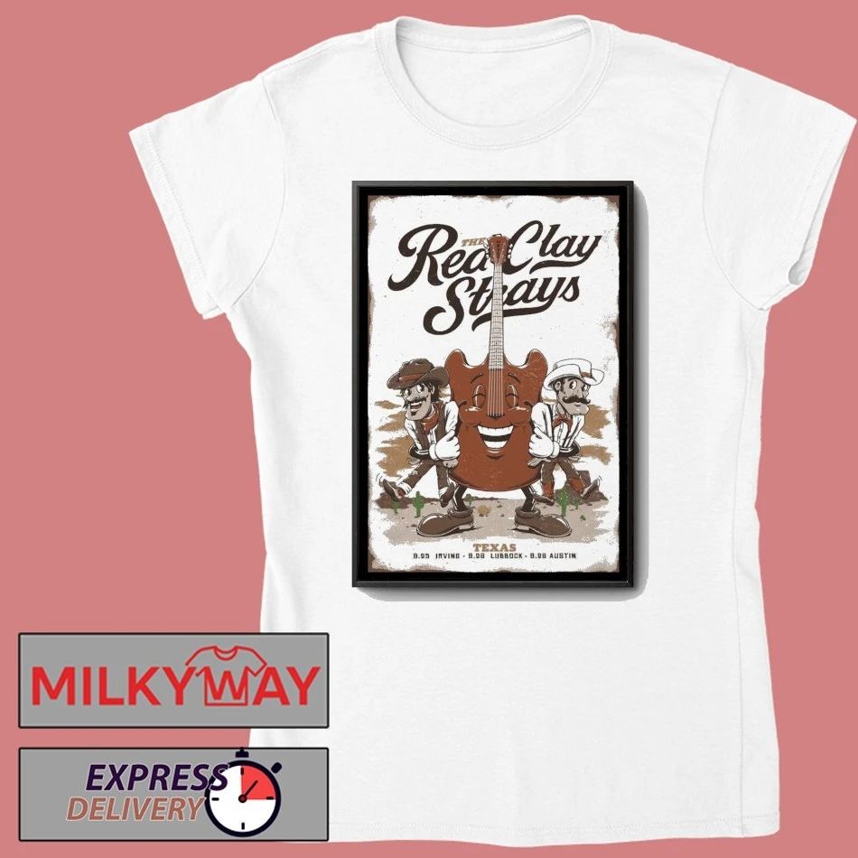 The Red Clay Strays Sept 28 2025 Austin Texas Poster shirt Unisex , , , Long Sleeve Tee