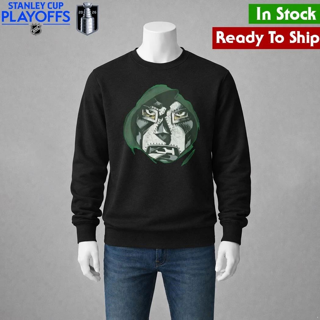 Robert Downey Jr Rocking a Doctor Doom Shirt Unisex , , , Long Sleeve Tee